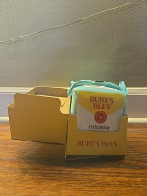 3 Pk Burt's Bees Micellar Coconut & Lotus Facial Towelettes: NEW (FREE SHIPPING)