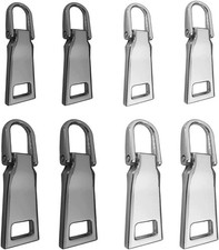 Zipper Pull Replacement Metal Tab Repair 8 Pc For Luggage Bags Jackets Boots