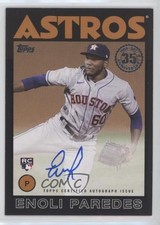 2021 Topps 1986 Baseball Series 2 Black 136/199 Enoli Paredes #86A-EP Auto 1o1