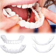 4 Sets Of Dental False Teeth Braces Whitening Teeth Cover Absence of Denture
