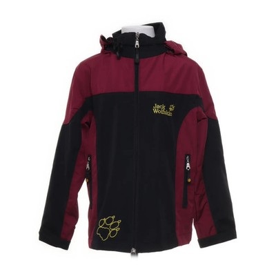 Jack Wolfskin, Allwetterjacke, Unisex (Kinder), Größe: 134, Schwarz/Rot #ZQr
