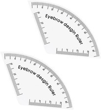 2Pcs Fast Drawing Eyebrow Design Ruler,Eyebrow Ruler Mapping Reusable,Microbladi