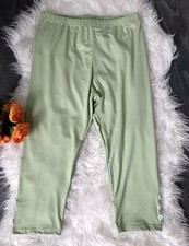 Ladies Light Olive Green Cropped Leggings Size L / 12 BNWT