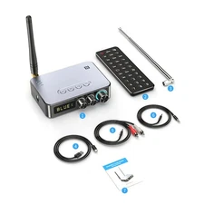 4 IN 1 3.5mm AUX NFC to 2 RCA Bluetooth 5.1Audio Adapter Transmitter Receiver B