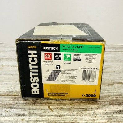 Bostitch S16D131GAL-FH 3-1/2'' x .131 28° Galvanized Smooth Framing Nails 2000