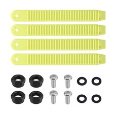 4pcs Snowboard Ankle Ladder Strap Binding, 6.89x0.83in Medium, Yellow-Green