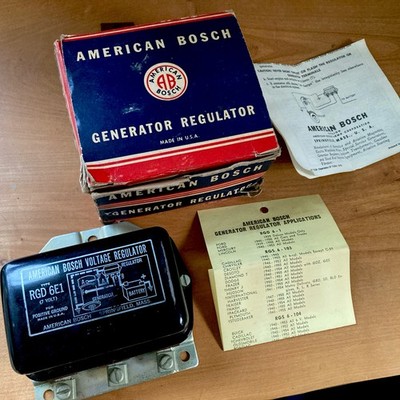 Vintage AMERICAN BOSCH Generator Regulator RGD 6E1/ Original Box Not Tested /USA