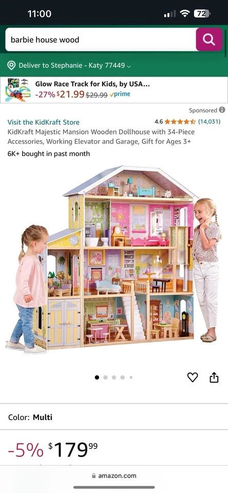 Kid craft Wooden Mansión Doll House - Image 2 of 3