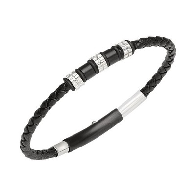 BREIL Mens Bracelet BRIDGE TJ3369 Leather Black