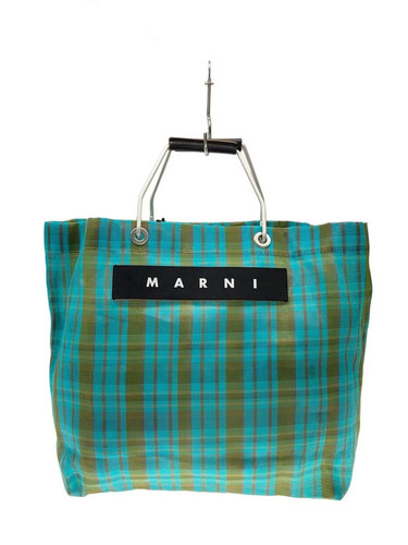 MARNI Tote Bag -- Blue Check shmhr08a02
