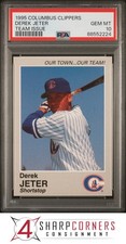 1995 COLUMBUS CLIPPERS TEAM ISSUE DEREK JETER HOF PSA 10