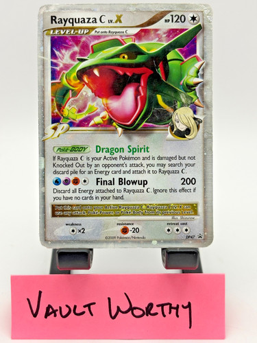 🐉 2009 POKEMON DIAMOND & PEARL BLACK STAR PROMO #DP47 RAYQUAZA C LV.X - HOLO 🐉