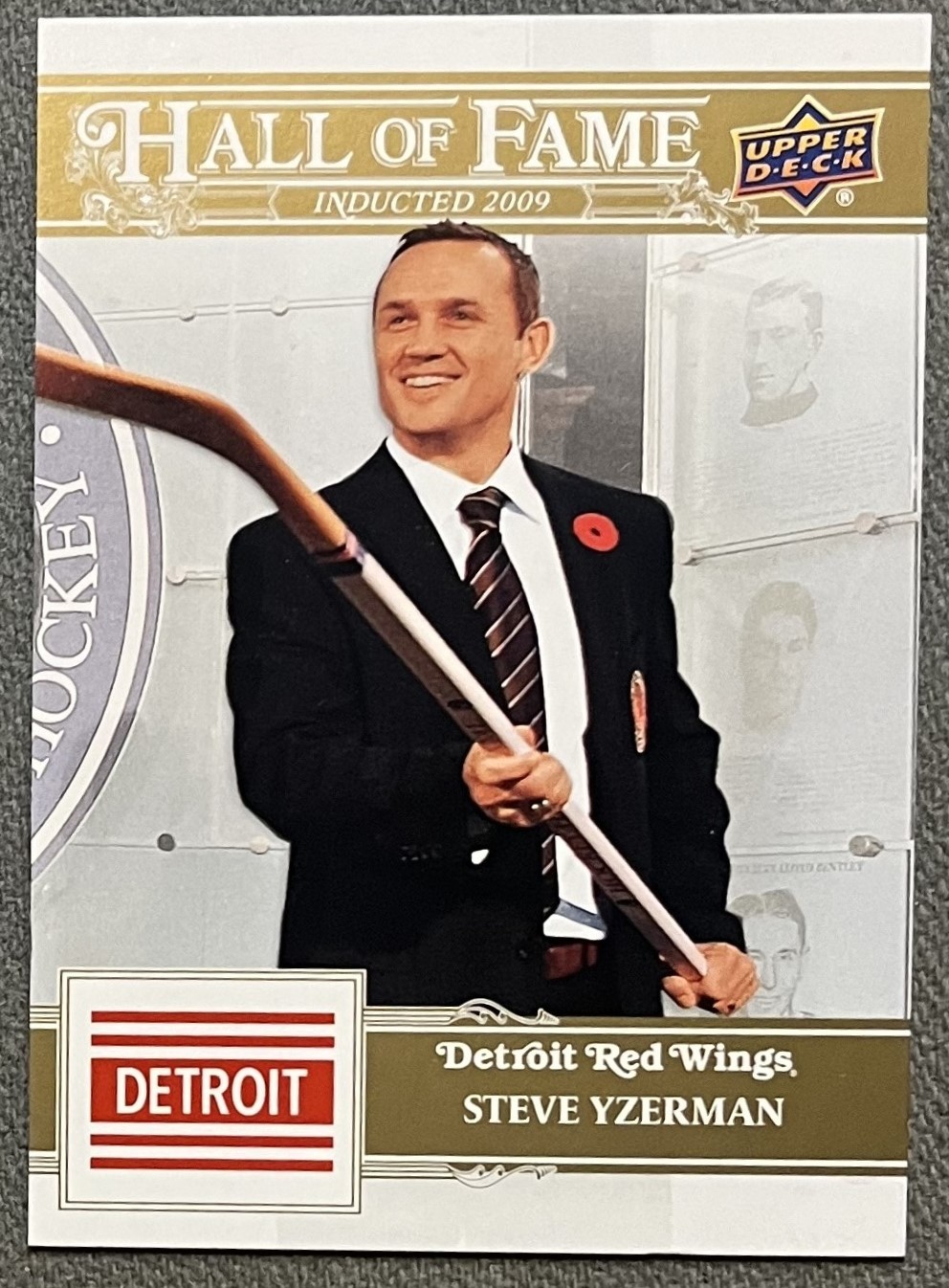 2025-26 UD Detroit Red Wings Centennial Steve Yzerman #103 Hall of Fame #048/100
