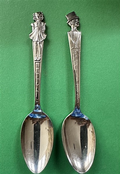 VINTAGE DUCHESS~CHARLEY McCARTHY & BETTY LOU~CARLTON SILVER~CHARACTER SPOONS