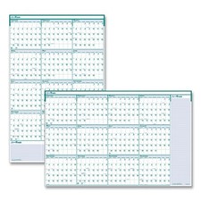 House Of Doolittle 392 40 3 Yearly Wall Calendar 24x37 White/Teal