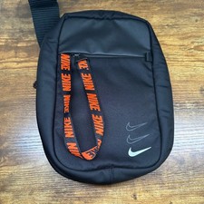 Nike Heritage Small Crossbody Bag Black Orange BA6144-010 Mens Shoulder Bag