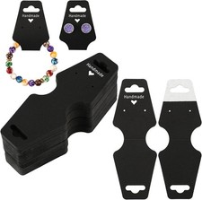 joycraft 100Pcs Bracelet Display Cards, 4.7x1.7 inch Self Adhesive Black