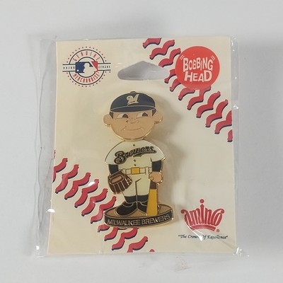 Milwaukee Brewers Pin Bobbing Head Hat Lapel Pin MLB Baseball