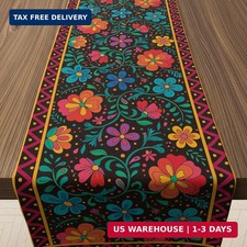 Mexican Fiesta Table Runner - Cinco De Mayo Decorations for Fiesta Party Decorat