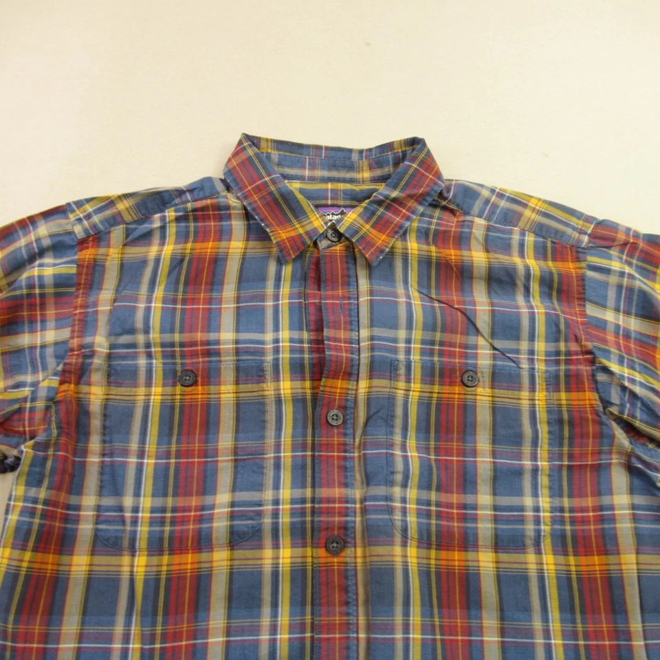 Patagonia Shirt Mens Medium Long Sleeve Button Front Pockets Plaid Casual - Image 3 of 4