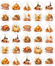 Thanksgiving Fall Handmade Stickers Scrapbook Planner Envelope Labels Favors
