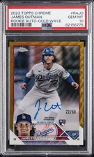 2023 TOPPS CHROME RC AUTO GOLD WAVE REFRACTOR #RAJO JAMES OUTMAN 22/50 PSA 10