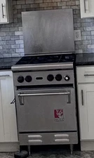 Wolf 24" Gas Range, 4-Burners, Standard Oven Red Knobs , Steeless Back Riser
