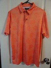 MEN'S BEN HOGAN PERFORMANCE GOLF SHIRT / POLO ORANGE SIZE MED 3 BUTTONS TUB6 