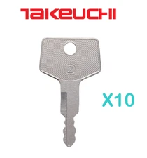 10 Takeuchi Keys for Excavator & Track Loader H806 17001-00019 Gehl 180845