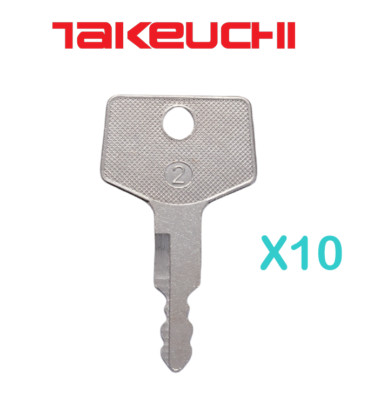 Takeuchi Key 10 Takeuchi Keys for Excavator & Track Loader H806 17001-00019 Gehl ...