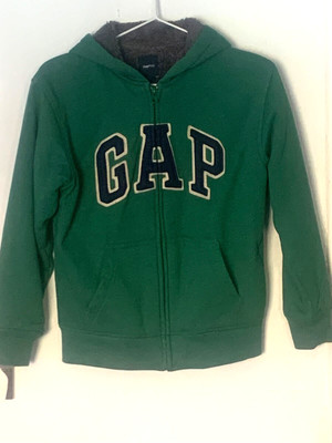 GapKids Borg Fleece, gefüttert, Reißverschluss vorne Logo, Hoodie Größe L - Alter 10 - 11 Neu ohne Etikett