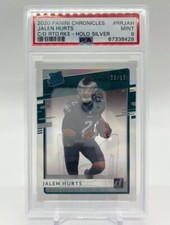 2020 Jalen Hurts Rated Rookie #1/10 Holo Silver Clearly Donruss PSA 9 Jersey #!