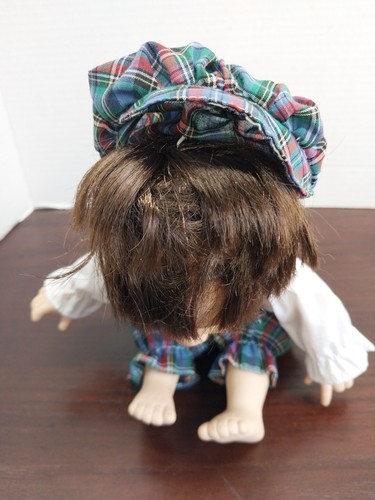 GI-Go Boy Doll, Plaid Outfit. Brown Hair Brown Eyes. Toothy Smile. - Picture 6 of 7