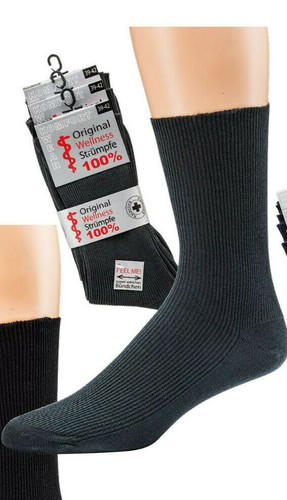 3 Paar Herren Wellness-Socken 100 % Baumwolle ohne Gummi bis Gr.62 - Bild 3 von 6
