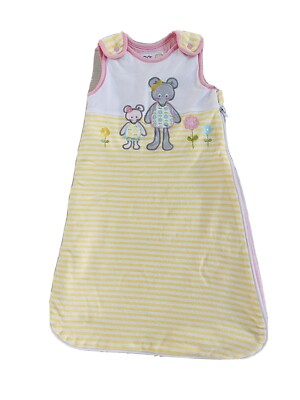 Schlafsack Baby Mädchen First Wish 0-6 Monate gelb weiss gestreift