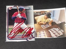 Ignacio Alvarez Atlanta Braves Auto Signed 2022 Bowman 1st Edition Base Red .