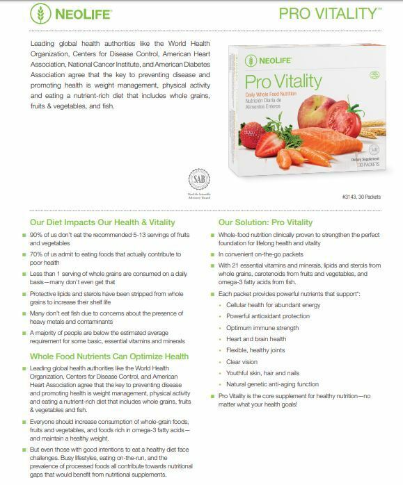 NeoLife PRO-VITALITY From whole grains, fruits and NeoLife PRO-VITALITY From whole grains, fruits and