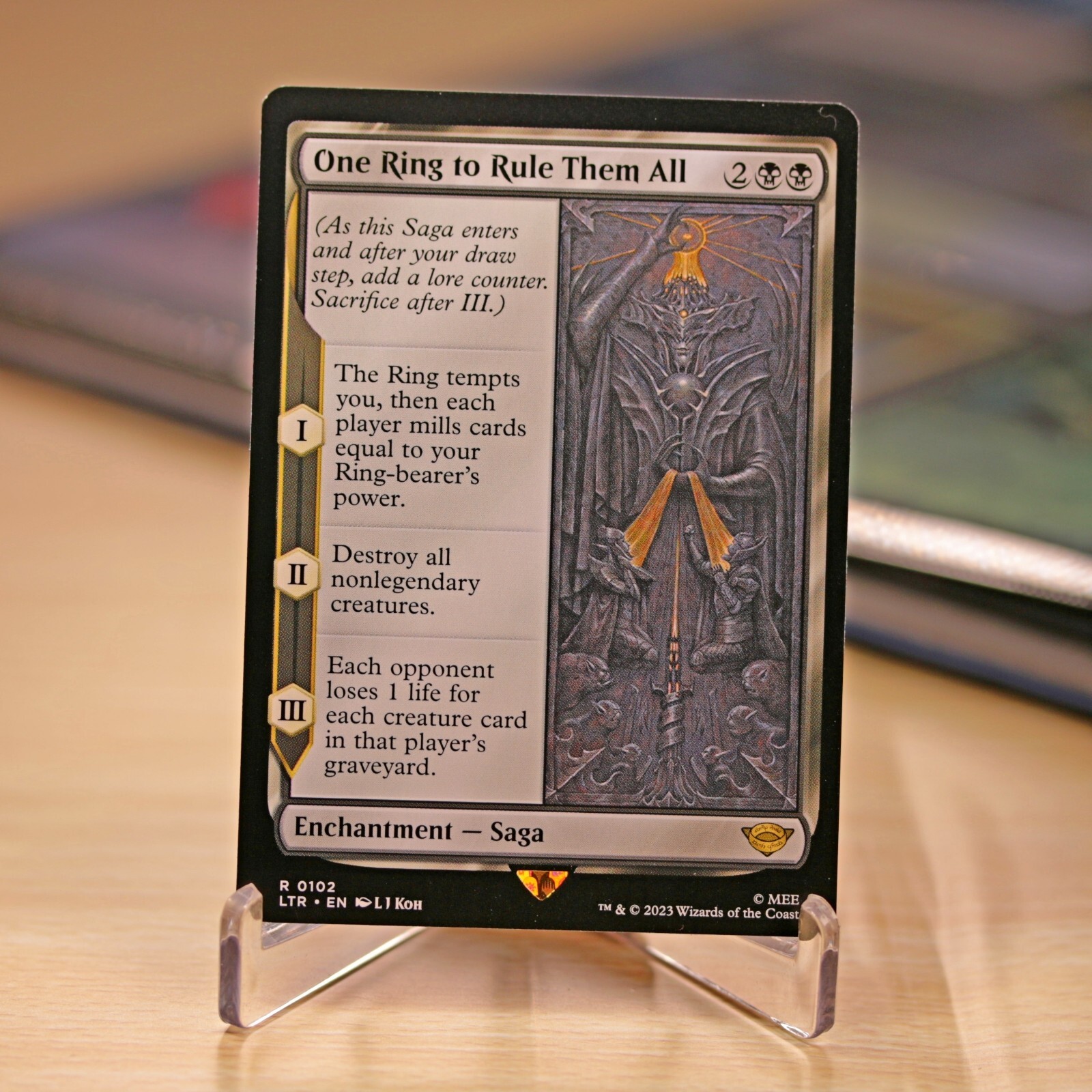 Lego The Lord Of The Rings Minifigures MTG Foil Card: "One Ring To Rule  Them All"  Lord Of The Rings Set, Near Mint Condition Lord Of The Rings  Ring