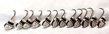 SET OF 12 SNOWMAN FACE WITH TOP HAT FULL OF SNOW SHOWER CURTAIN HOOKS