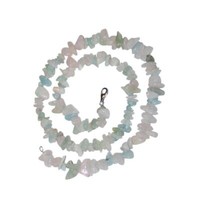 Aquamarin Und Kunzit Splitter Kette 45 Cm Mit 925Er Silber Verschluss
