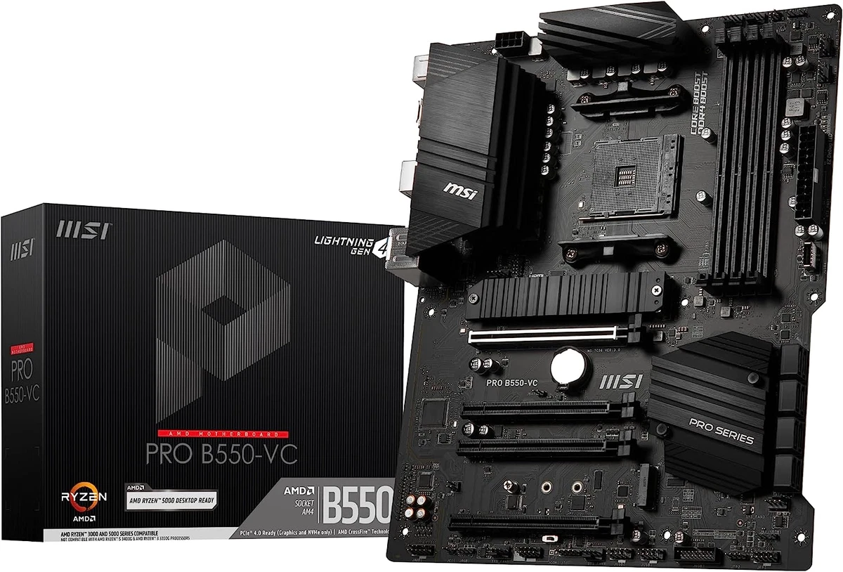 PRO B550 VC Proseries Motherboard AMD AM4 DDR4 Pcie 4.0 SATA