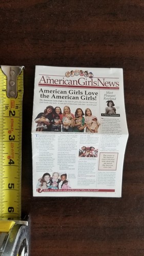 Vintage The American Girls News Official Newspaper Premier Issue 1997
