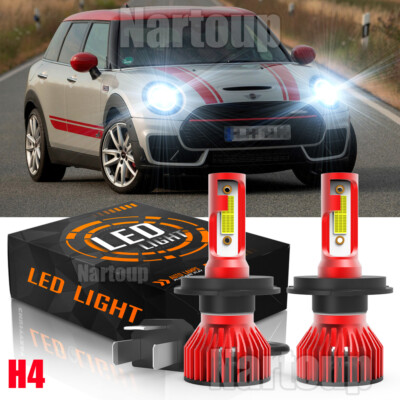 Nartoup H4 9003 LED Headlight Bulbs Hi/Low Beam Conversion Kit 10000LM Bright