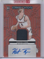 2024 Obsidian Hunter Tyson ROOKIE JERSEY INK ELECTRIC ETCH ORANGE FLOOD AUTO /75
