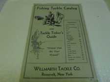 Vintage Circa 1937 Willmarth Tackle Co. Fishing Tackle Catalog Fly Fishing