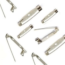 60 Fermagli Per Spille Con Chiave - Per Penne, Distintivi E Targhette, Nichelato, 6x5 Mm - Foto 10