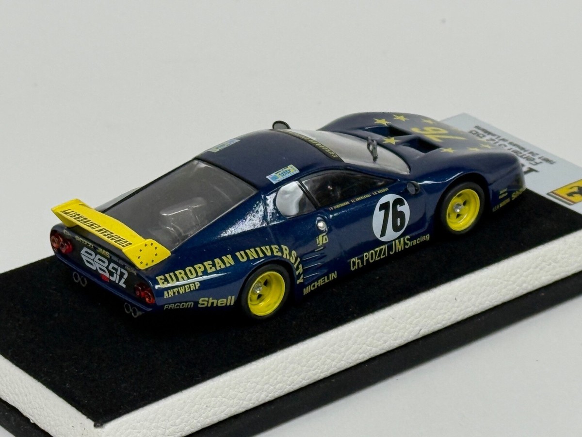 ミニカー Ferrari 512BB Le Mans Presentation 1/43 Ferrari 512 BB From 1981 24 Hours of LeMans Car #76 Leather