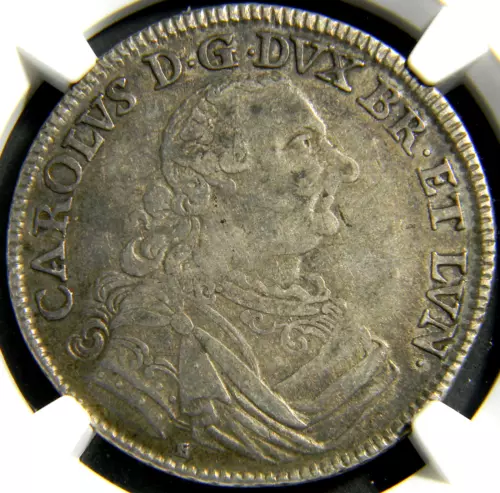 1764 Germany Brunswick Wolfenbuttel  2/3 Taler NGC VF25 (03-9)
