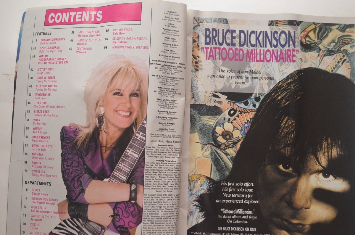 アート・デザイン・音楽 Loyal Magazine Vintage Hit Parader Music Rock Magazine (June 1990) Lita