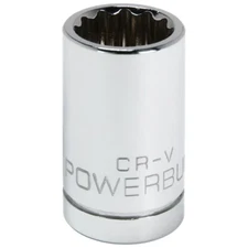 Powerbuilt Tools 1/2" Drive 12 Point SAE 9/16 inch Mechanics Socket - 642001